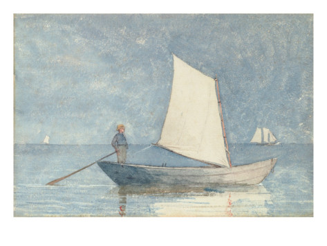 Sailing a Dory, 1880 By Winslow Homer